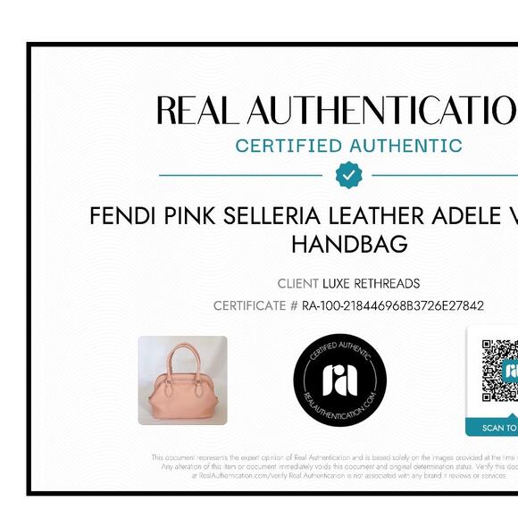 FENDI Vintage Pink Selleria Leather Adele Handbag Circa 2005 COA - Picture 14 of 15
